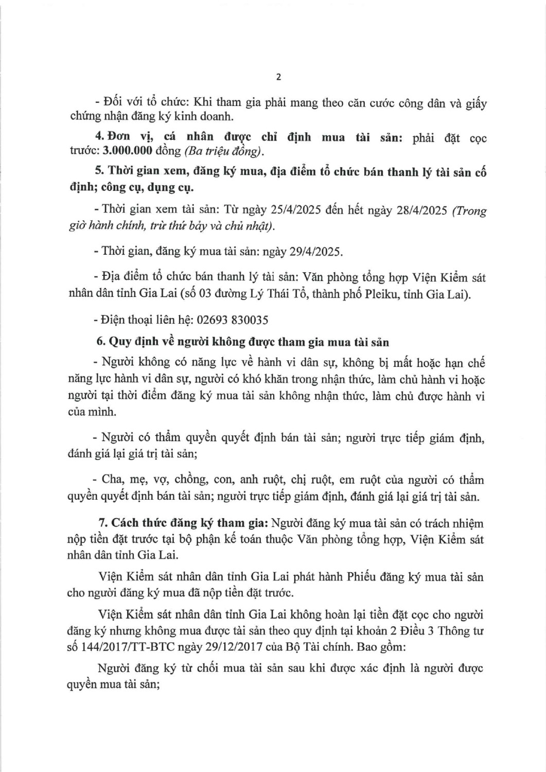 5 Thông báo bán TS thanh lý page 0003