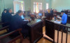 Viện KSND huyện Đak Đoa thực hiện công bố tài liệu, chứng cứ bằng hình ảnh tại phiên tòa xét xử vụ án hình sự